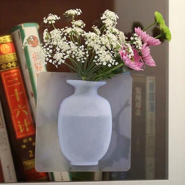 1154 Wall Hanging Silicone Flower Pot Sticker Plant Rack for Decoration  (MultiColour) 1154 Wall Hanging Silicone Flower Pot Sticker Plant Rack for Decoration  (MultiColour)